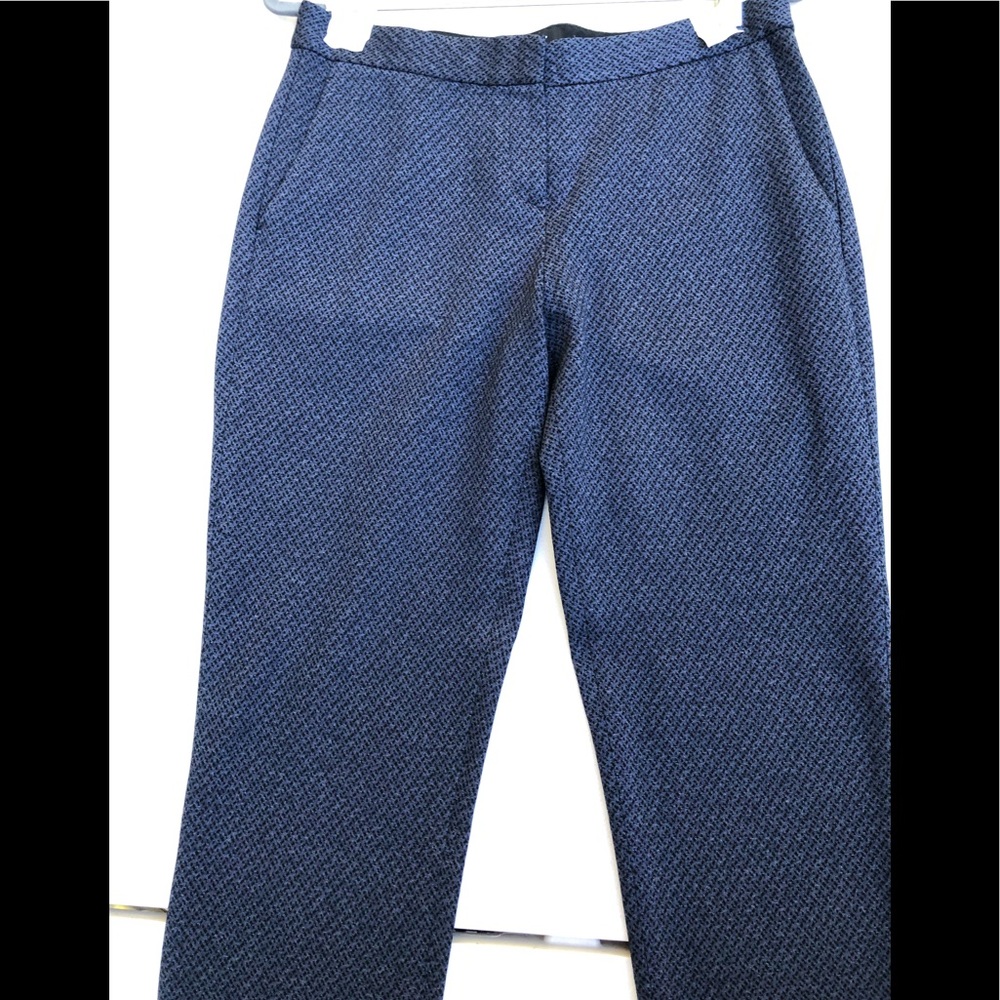 Theory Navy Patterned Trouser Pants - image 3